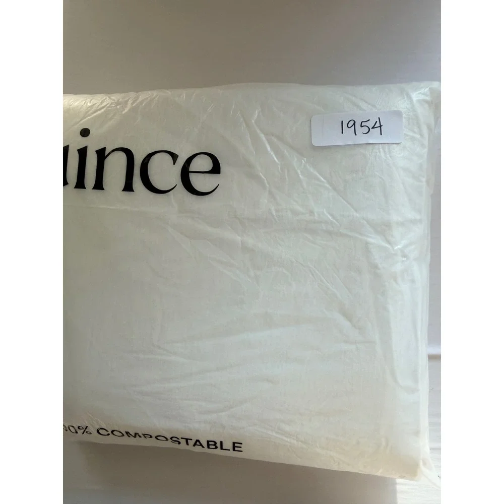NWOT QUINCE Ivory Luxe Linen Room Darkening Organic Single Panel 48x96 MSRP $110